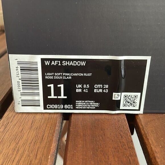 Nike Air Force 1 Shadow Light Soft Pink Team Red US Women 11/UK8.5(CI0919-601) - Picture 13 of 15